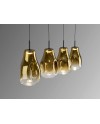 ALEDIS- LAMPARA 4L NEGRO-DORADO